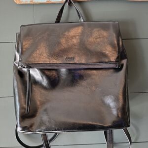 DKNY Jayeson Black Leather Backpack